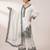 White crepe embroidered palazzo set
