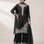 Black crepe embroidered palazzo set