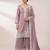 Lavender crepe embroidered palazzo set