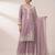 Lavender crepe embroidered palazzo set