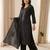 Black chanderi embroidered palazzo set