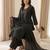 Black chanderi embroidered palazzo set