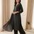 Black chanderi embroidered palazzo set