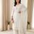 White chanderi embroidered palazzo set