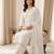 White chanderi embroidered palazzo set