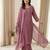 Onion pink chanderi embroidered palazzo set