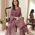 Onion pink chanderi embroidered palazzo set