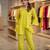 Green cotton embroidered kurta set