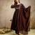 Coffee designer vichitra silk anarkali suit set