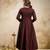 Coffee designer vichitra silk anarkali suit set
