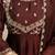 Coffee designer vichitra silk anarkali suit set