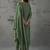 Green vichitra embroidered kurti pant set with dupatta