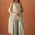 Pista green pure crush beads work kurti palazzo set