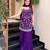 Purple chinon embroidered kurti pant set with dupatta