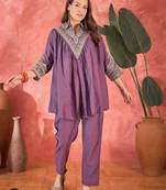 Crushed Crepe Silk Kaftan Set | Luxe Ethnic Wear | Jaipur