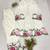 White roman embroidered kurti pant set for women