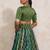 Orange Art Silk Lehenga-Choli Embellished with Zari on Velvet Blouse and Net Dupatta