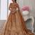 Copper Art Silk Lehenga-Choli with Sequinned Embroidery