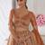 Copper Art Silk Lehenga-Choli with Sequinned Embroidery