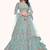 Sea Green Net Readymade Lehenga-Choli with Floral Embroidery