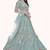 Sea Green Net Readymade Lehenga-Choli with Floral Embroidery