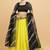 Embellished Semi-Stitched Lehenga & Blouse With Dupatta - Yellow Net Lehenga Choli with Zari Embellishment