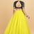 Embellished Semi-Stitched Lehenga & Blouse With Dupatta - Yellow Net Lehenga Choli with Zari Embellishment