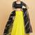 Embellished Semi-Stitched Lehenga & Blouse With Dupatta - Yellow Net Lehenga Choli with Zari Embellishment