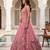 Pink Silk Lehenga-Choli Set with Net Dupatta - Embroidered Sequinned
