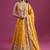 Mustard Silk Lehenga Set - Embroidered Sequinned Semi-Stitched Lehenga & Blouse With Dupatta