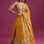 Mustard Silk Lehenga Set - Embroidered Sequinned Semi-Stitched Lehenga & Blouse With Dupatta