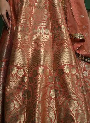 Red Art Silk Readymade Lehenga-Choli With Sequinned Embellishment 3