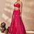 Brown Raw Silk Lehenga-Choli with Organza Dupatta - Foil Printed Sequinned Sleeveless Ready to Wear