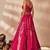 Brown Raw Silk Lehenga-Choli with Organza Dupatta - Foil Printed Sequinned Sleeveless Ready to Wear