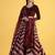 Maroon Tissue Readymade-lehenga-cholis V-Neck Thread Work Lehenga Set