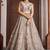 White Net Embellished Sequinned Semi-Stitched Lehenga & Unstitched Blouse With Dupatta