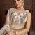 White Net Embellished Sequinned Semi-Stitched Lehenga & Unstitched Blouse With Dupatta