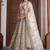 White Net Embellished Sequinned Semi-Stitched Lehenga & Unstitched Blouse With Dupatta