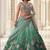 Green Net Lehenga-Choli Embroidered Sequinned Semi-Stitched Lehenga & Unstitched Blouse With Dupatta