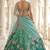 Green Net Lehenga-Choli Embroidered Sequinned Semi-Stitched Lehenga & Unstitched Blouse With Dupatta