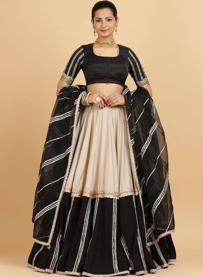 Pink Poly Chiffon Lehenga-Choli Embellished