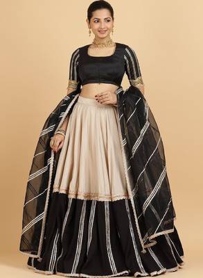 Pink Poly Chiffon Lehenga-Choli Embellished 2