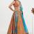 Orange Raw Silk Readymade-lehenga-cholis Floral Printed Gotta Patti