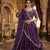 dark purple georgette embroidered lehenga choli