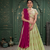 light parrot green georgette embroidered lehenga choli