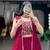 Rani Pink Gamthi Work Lehenga Choli with Mirror  Long Koti - Full stitched free size