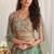 lovely green fendy fabric zari sequence embroidered indian wedding lattest designer lehenga choli wedding lehenga