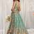 lovely green fendy fabric zari sequence embroidered indian wedding lattest designer lehenga choli wedding lehenga