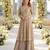 Beige heavy georgette free size stitched suit with sequence & diamond work