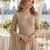 Beige heavy georgette free size stitched suit with sequence & diamond work